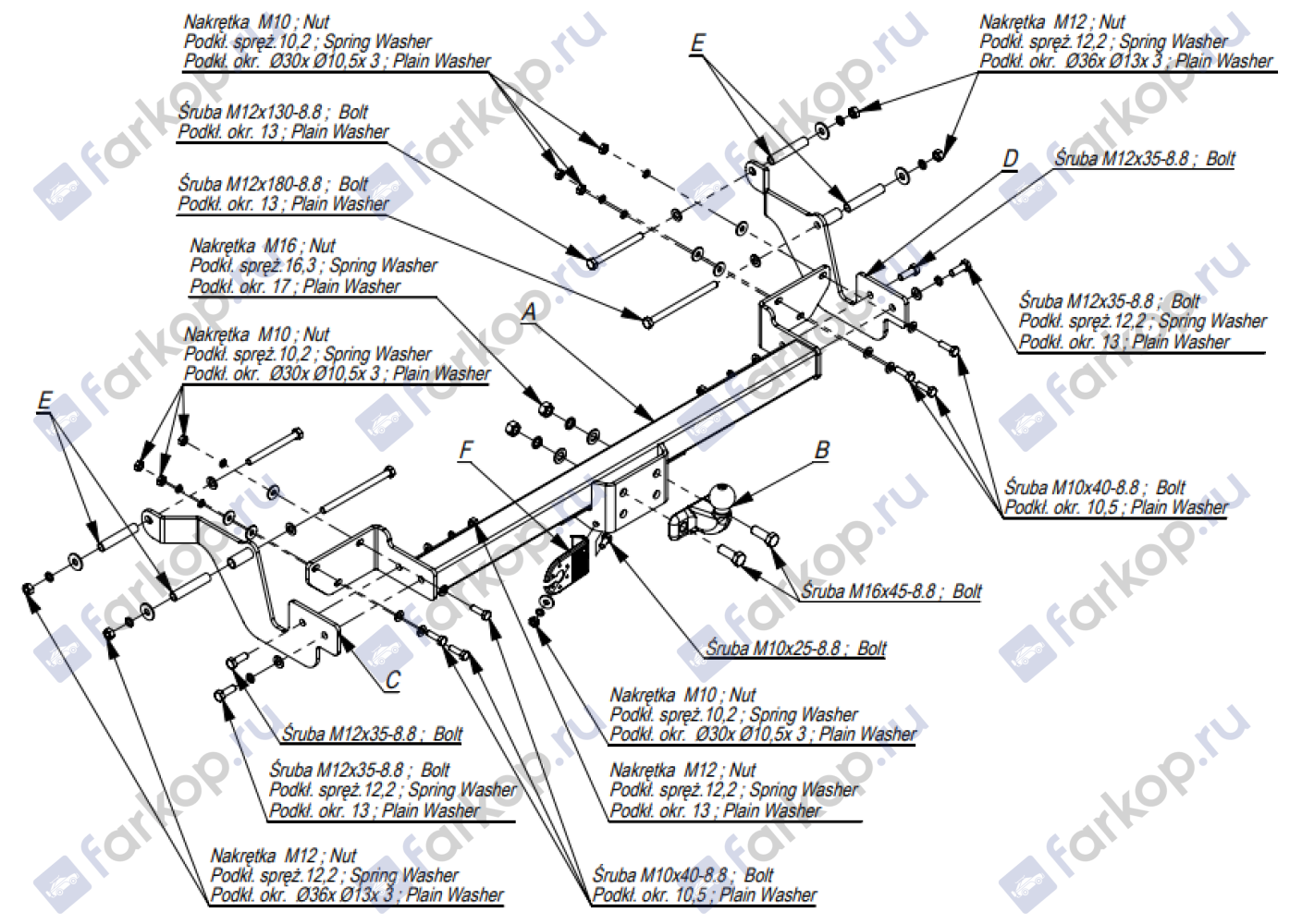 Фаркоп Imiola для Citroen Jumper 2006-, (шасси L1, L2, L3) C.025 в 