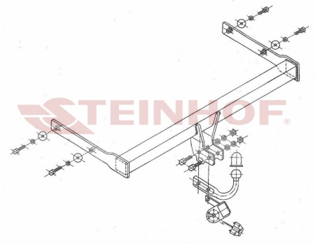 Фаркоп Steinhof для Volkswagen Golf 2003-2008 V-058 в 