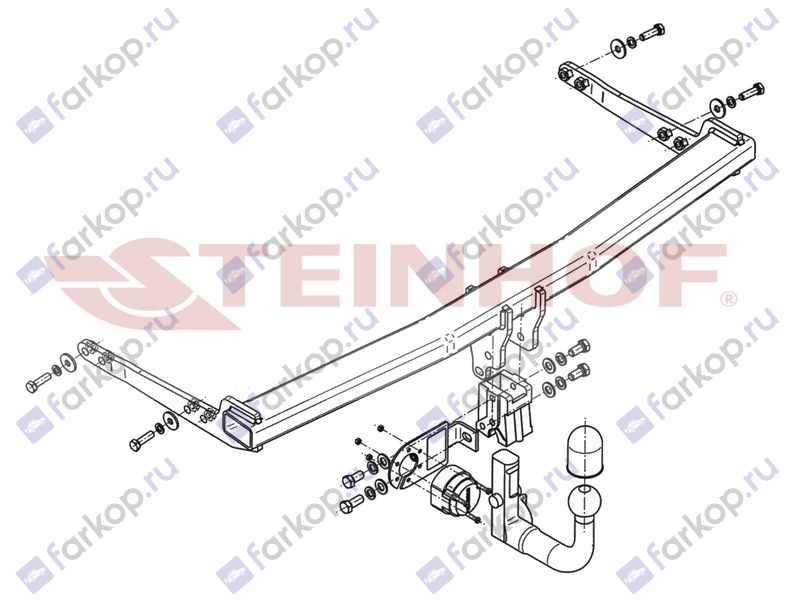 Фаркоп Steinhof для Volkswagen Golf 2013-2019 V-063 в 