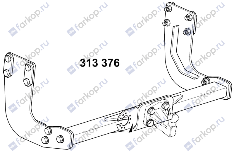 Фаркоп Westfalia для Mercedes Sprinter 2006-2018 (шар 329141600001 приобретается отдельно) 313376600001 в 