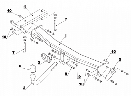 Фаркоп Auto-Hak для Land Rover Freelander 2007-2014 LN 02 в 