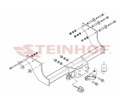 Фаркоп Steinhof для Ford Transit 2000-2014 F-299/1 в 