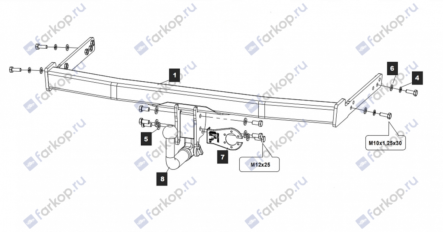 Фаркоп Baltex для Skoda Yeti 2009-2018 26337132 в 