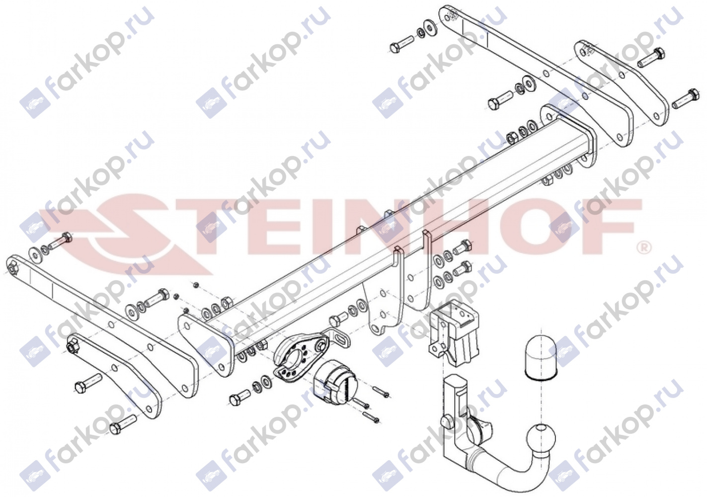 Фаркоп Steinhof для Audi Q5 2017- A-112 в 