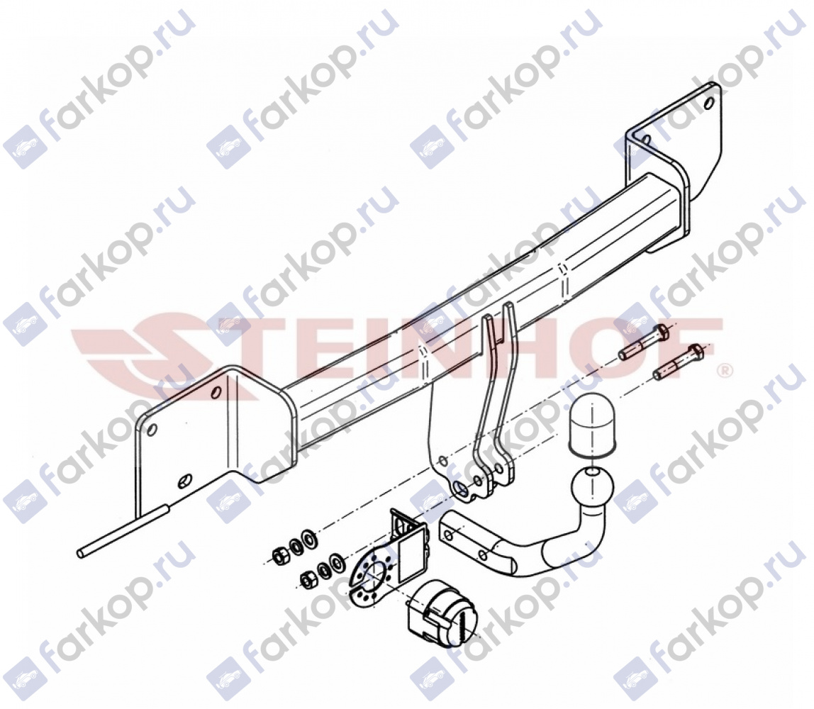 Фаркоп Steinhof для BMW 3 серия 2005-2013 B-045 в 