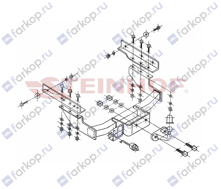 Фаркоп Steinhof для Volkswagen Transporter T4 1990-2003 V-122 в 