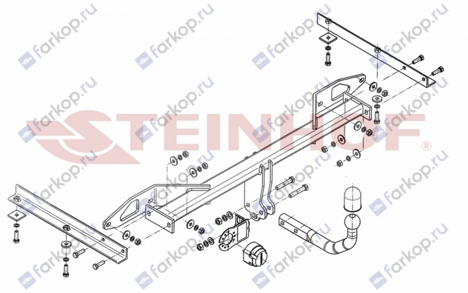 Фаркоп Steinhof для Chevrolet Cruze (универсал) 2012-2015  C-264 в 