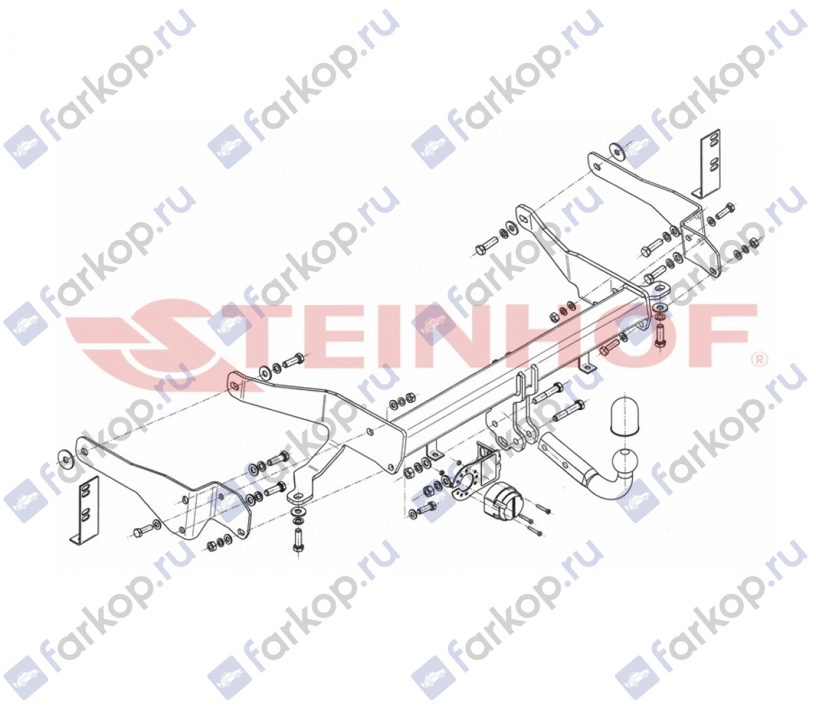 Фаркоп Steinhof для Chevrolet Captiva 2013-2016 C-278 в 