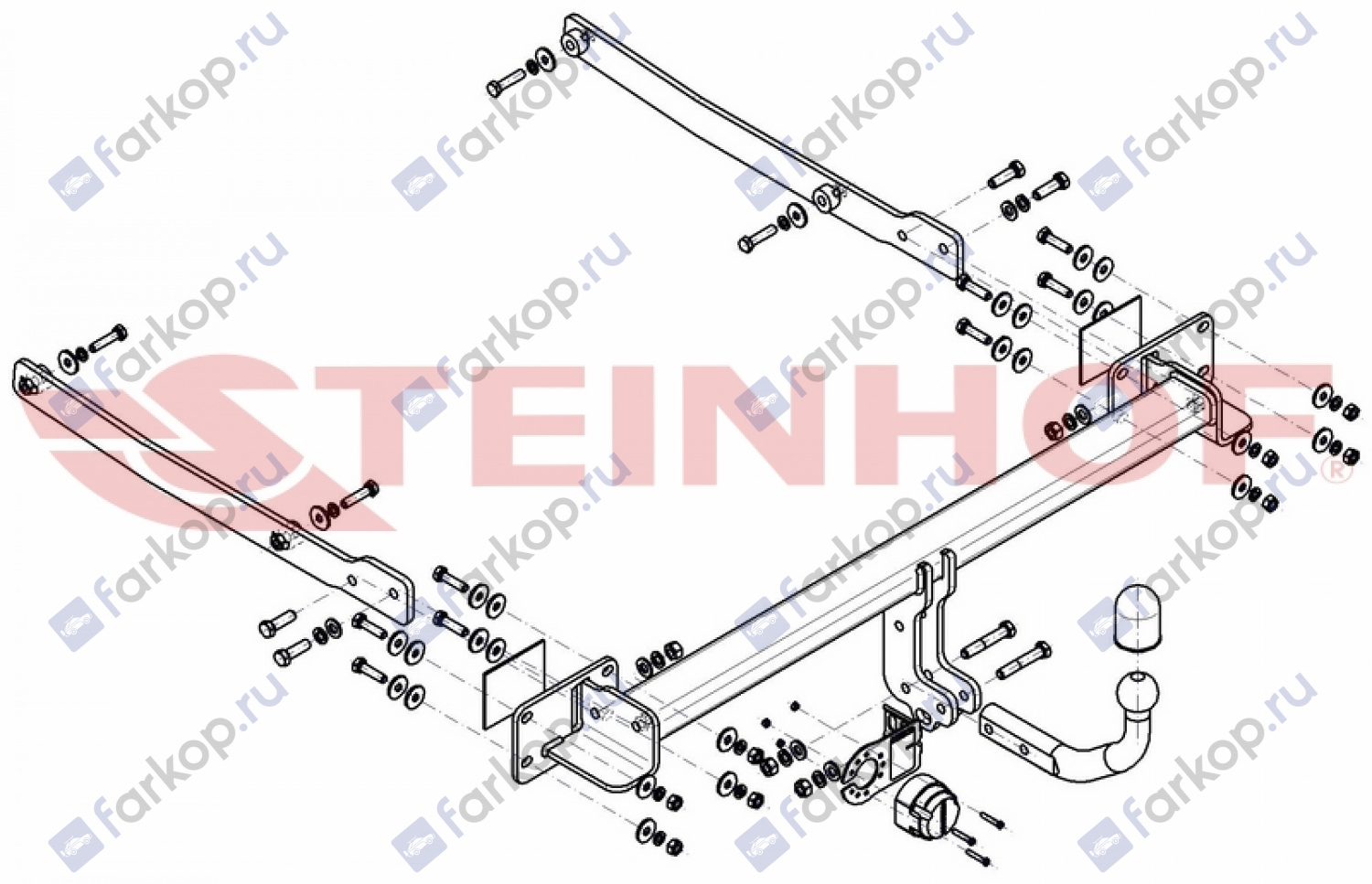 Фаркоп Steinhof для Mercedes E-class (купе) 2009-2016 M-150 в 