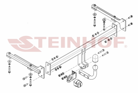 Фаркоп Steinhof для Honda Civic (седан, кроме Hibrid) 2006-2012 H-040 в 