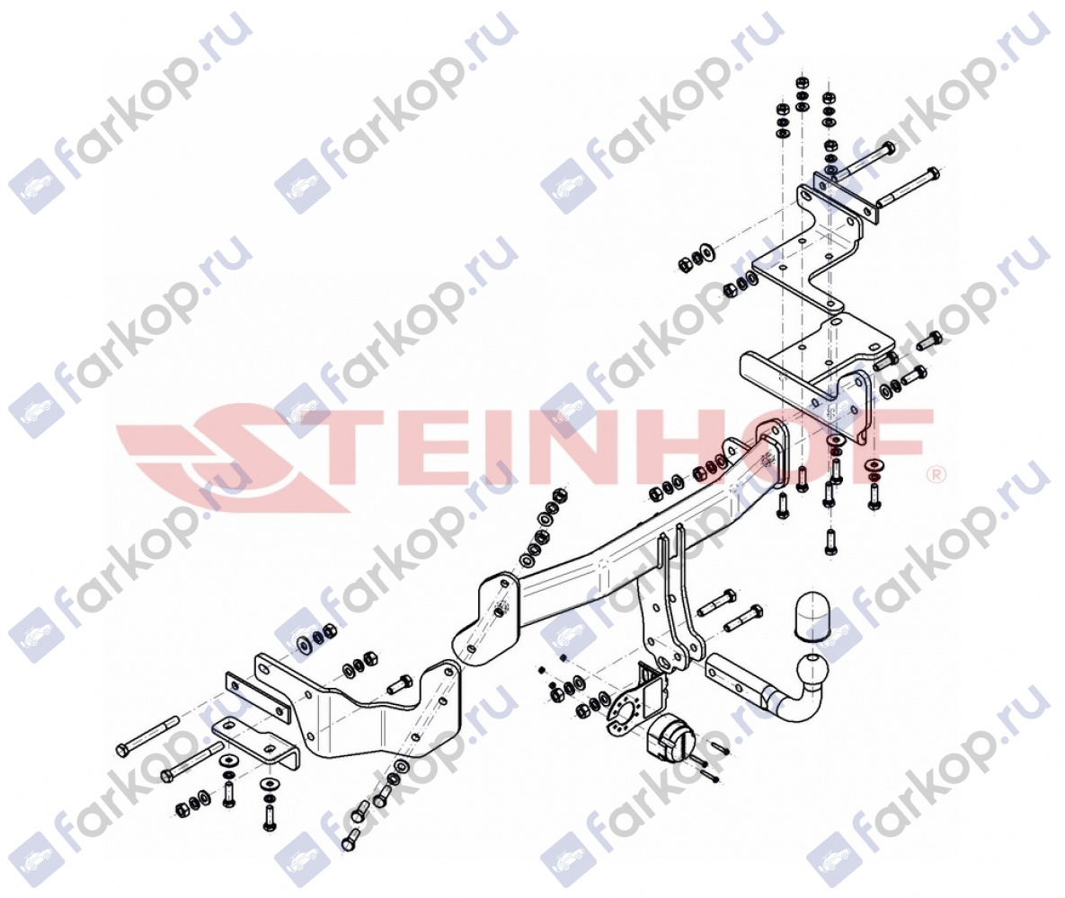 Фаркоп Steinhof для Kia Sorento 2015-2021 K-039 в 