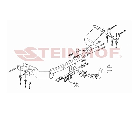 Фаркоп Steinhof для Mitsubishi Outlander 2007-2012 M-355 в 